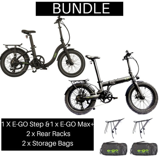 E-Go Step & Max+ Electric Folding Bike Bundle