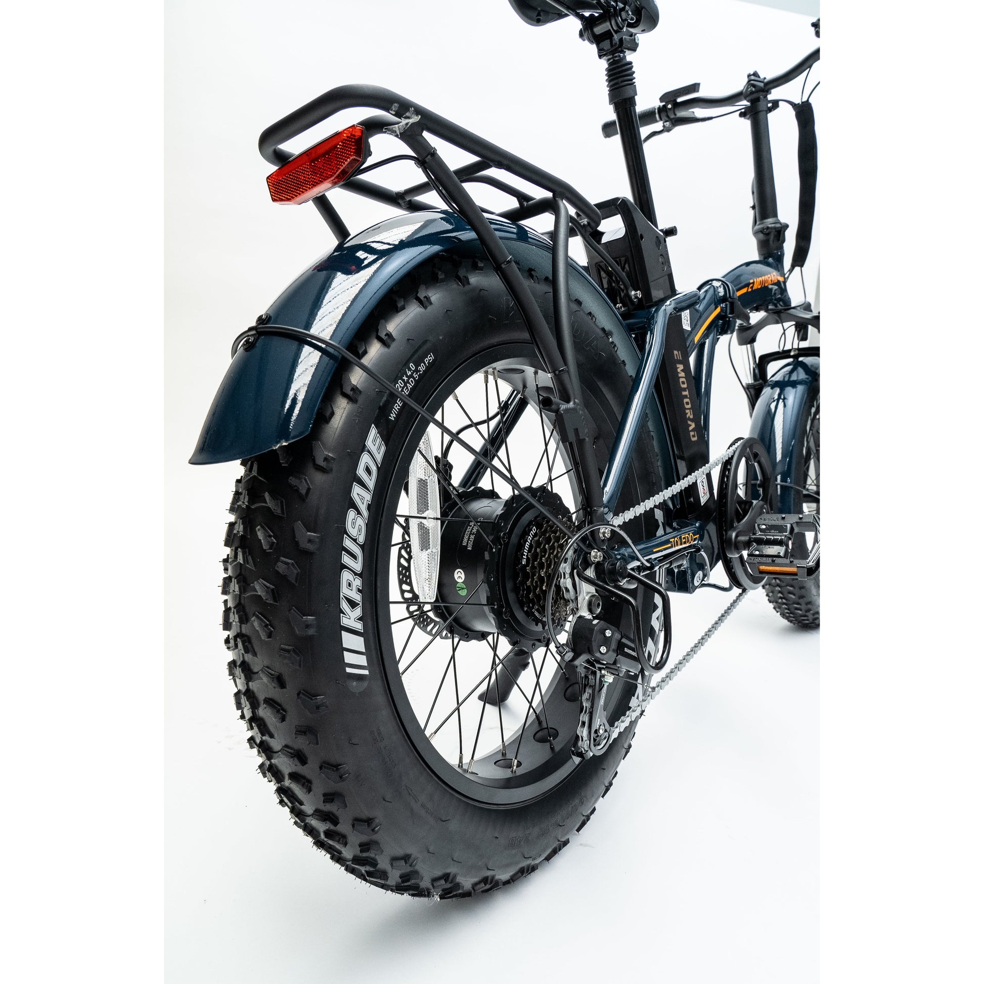 Emotorad Toledo Blue Folding Fat Tyre - Pedal Go