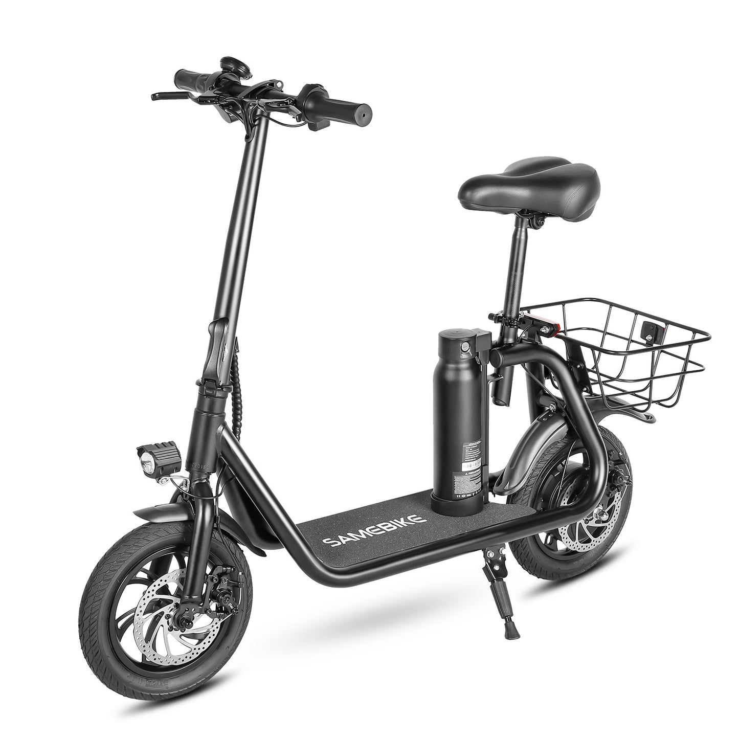 Samebike SM-C01 Electric Scooter with Basket - Pedal Go