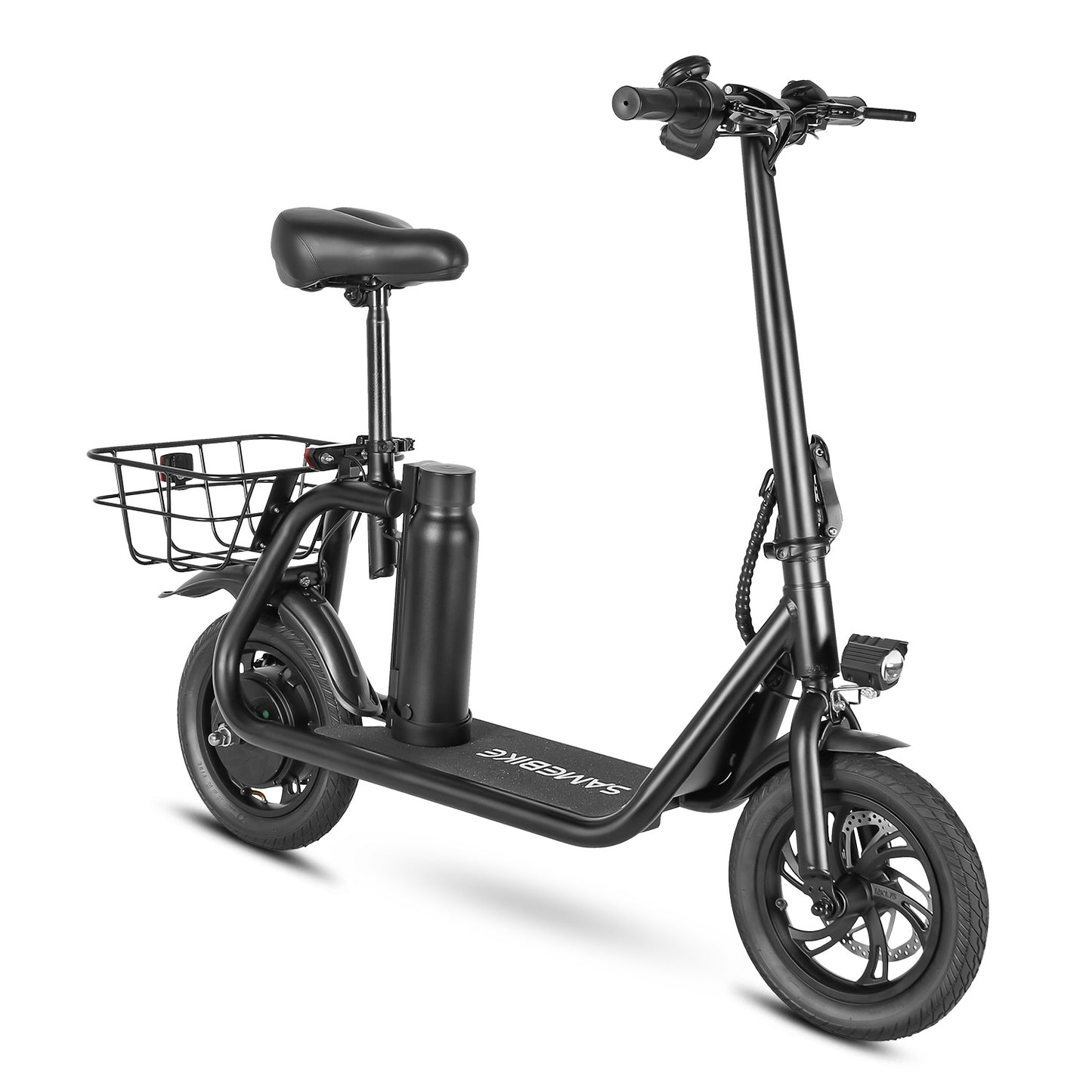 Samebike SM-C01 Electric Scooter with Basket - Pedal Go