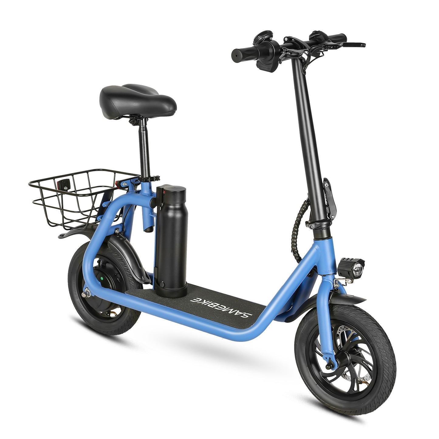 Samebike SM-C01 Electric Scooter with Basket - Pedal Go