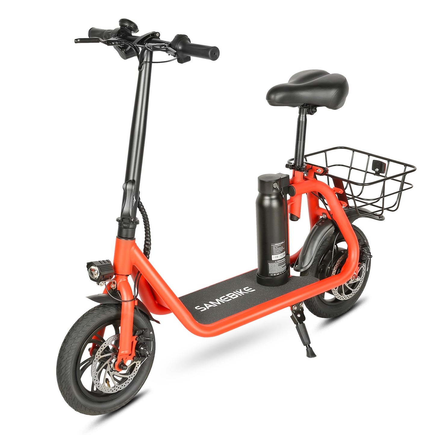 Samebike SM-C01 Electric Scooter with Basket - Pedal Go