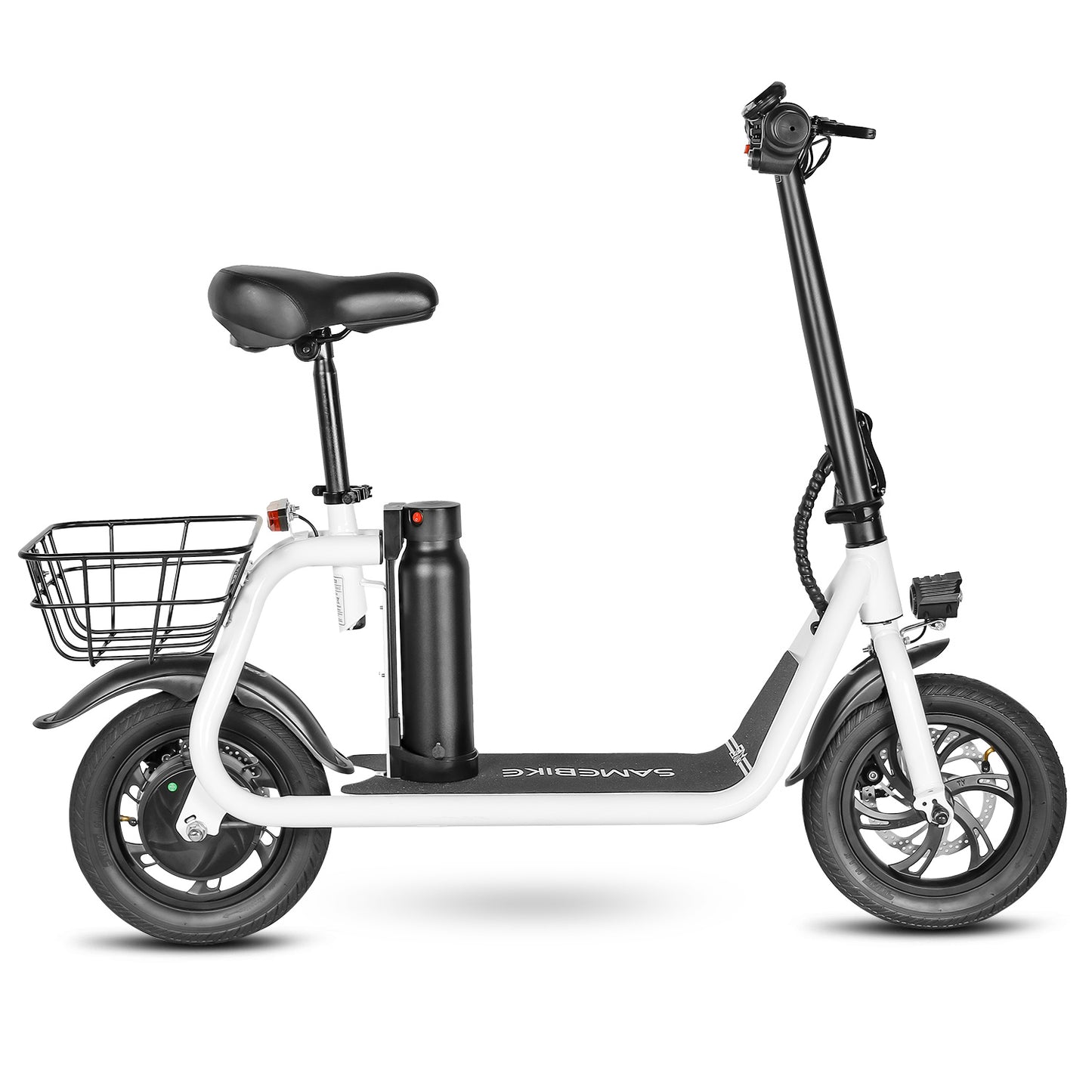 Samebike SM-C01 Electric Scooter with Basket - Pedal Go