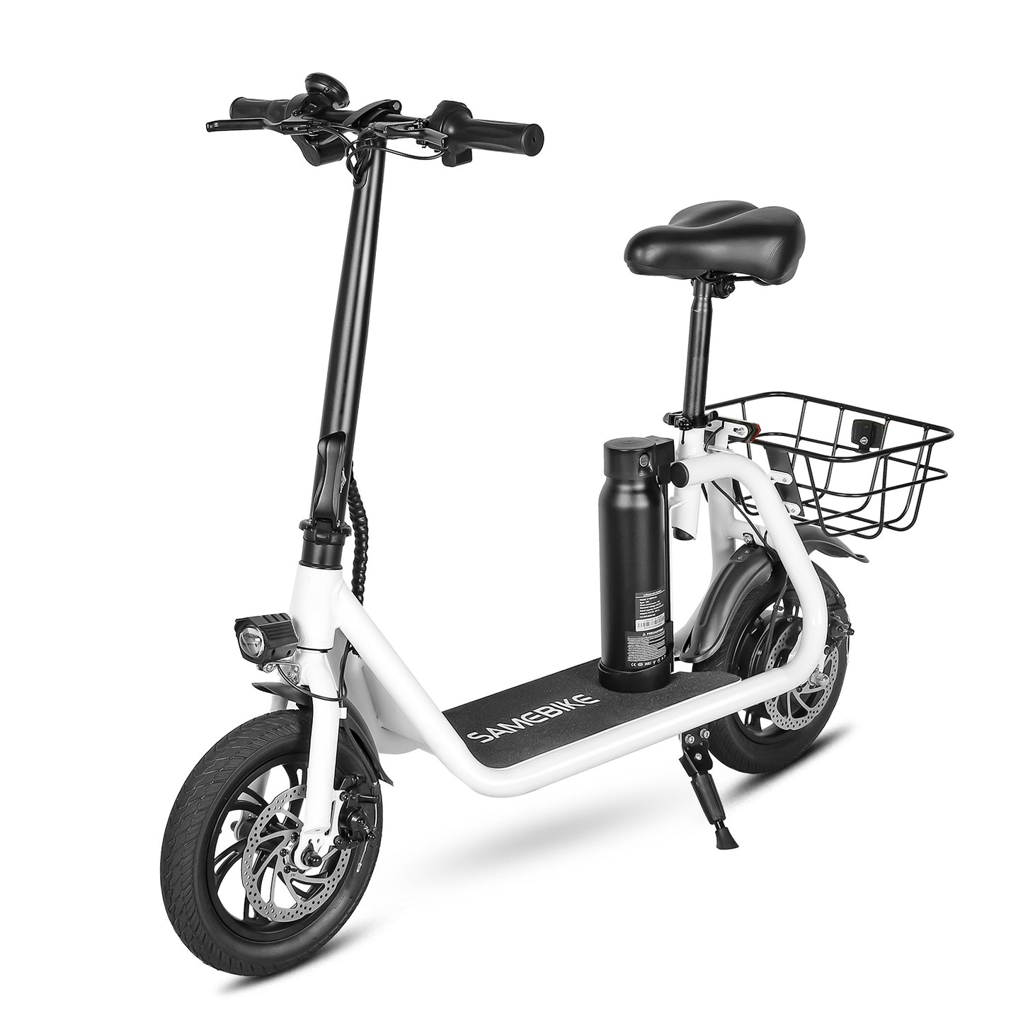 Samebike SM-C01 Electric Scooter with Basket - Pedal Go