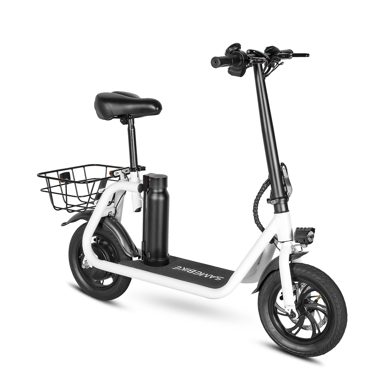 Samebike SM-C01 Electric Scooter with Basket - Pedal Go