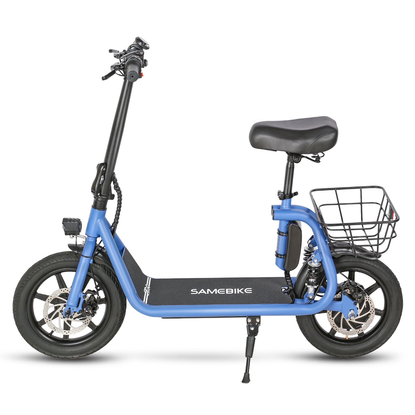 Samebike SM-C02 Electric Scooter with Rear Basket - Pedal Go