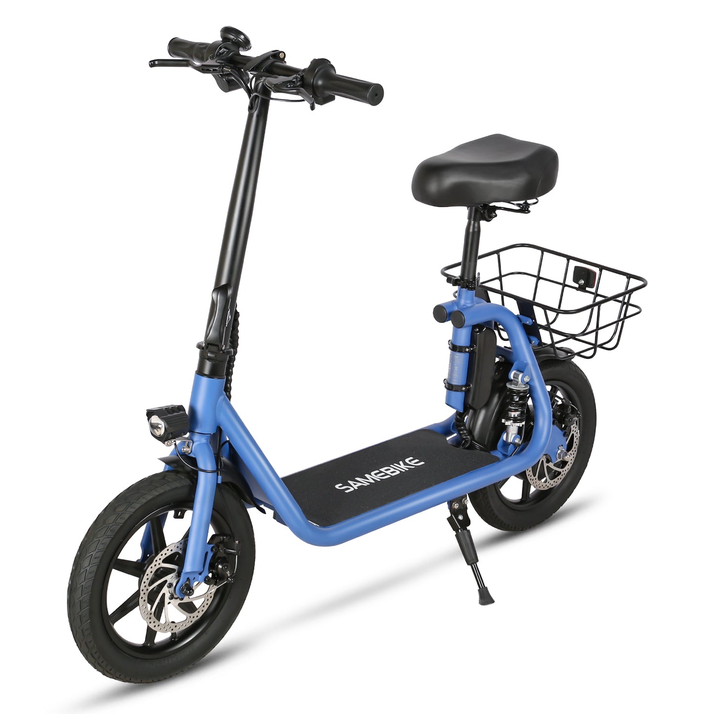 Samebike SM-C02 Electric Scooter with Rear Basket - Pedal Go