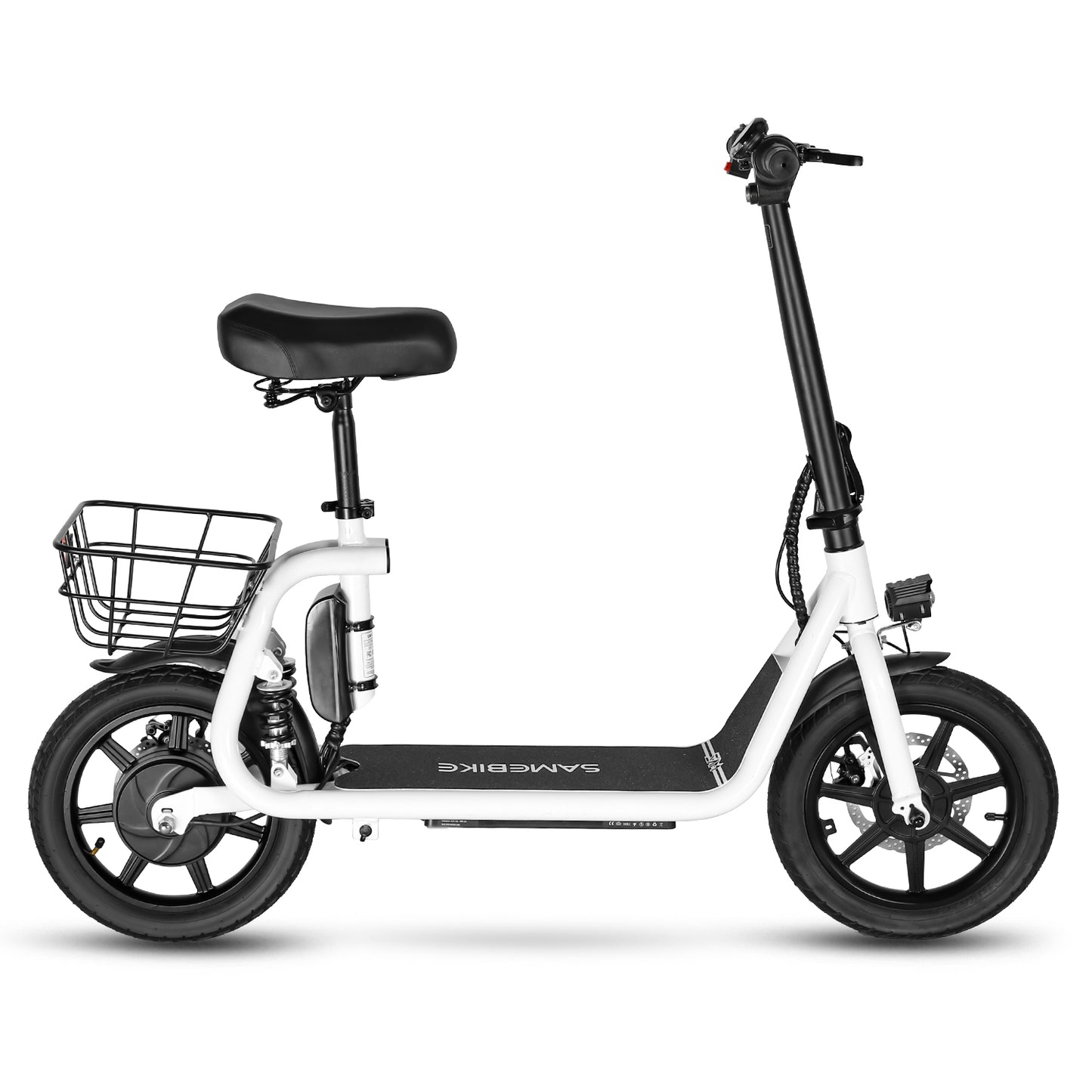 Samebike SM-C02 Electric Scooter with Rear Basket