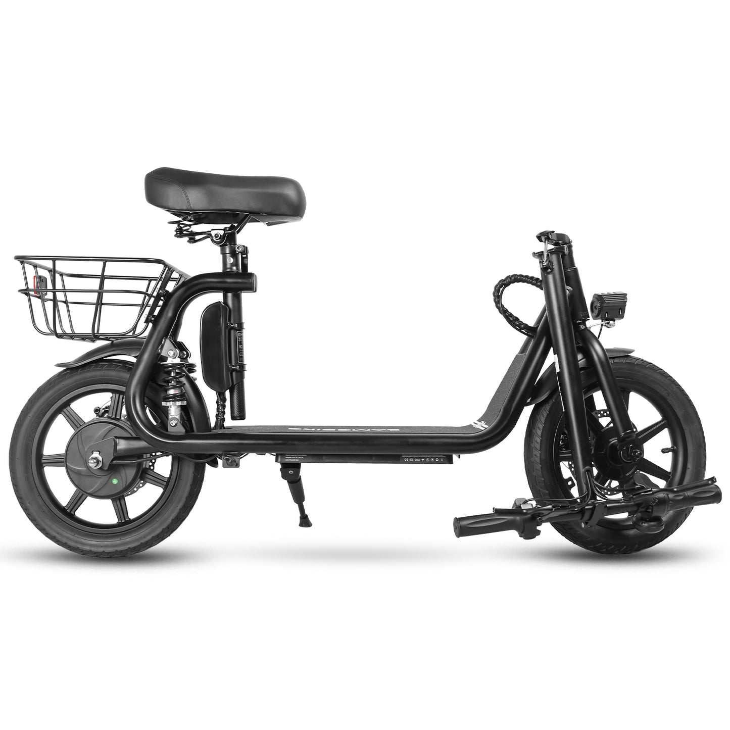 Samebike SM-C02 Electric Scooter with Rear Basket - Pedal Go