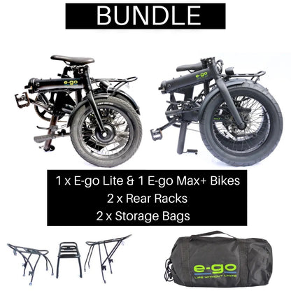 E-Go Lite & Max+ Electric Folding Bike Bundle