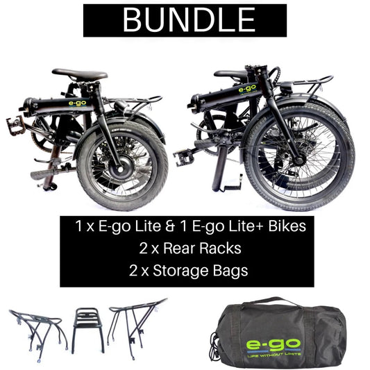 E-Go Lite & Lite Plus Electric Folding Bike Bundle