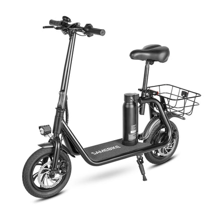Samebike SM-C01 Electric Scooter with Basket - Pedal Go