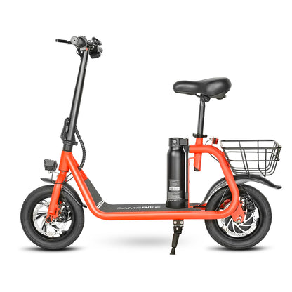 Samebike SM-C01 Electric Scooter with Basket - Pedal Go
