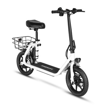 Samebike SM-C02 Electric Scooter with Rear Basket - Pedal Go