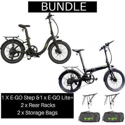 E-Go Step & Lite Plus Electric Folding Bike Bundle