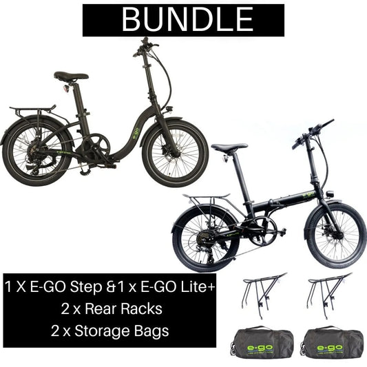 E-Go Step & Lite Plus Electric Folding Bike Bundle