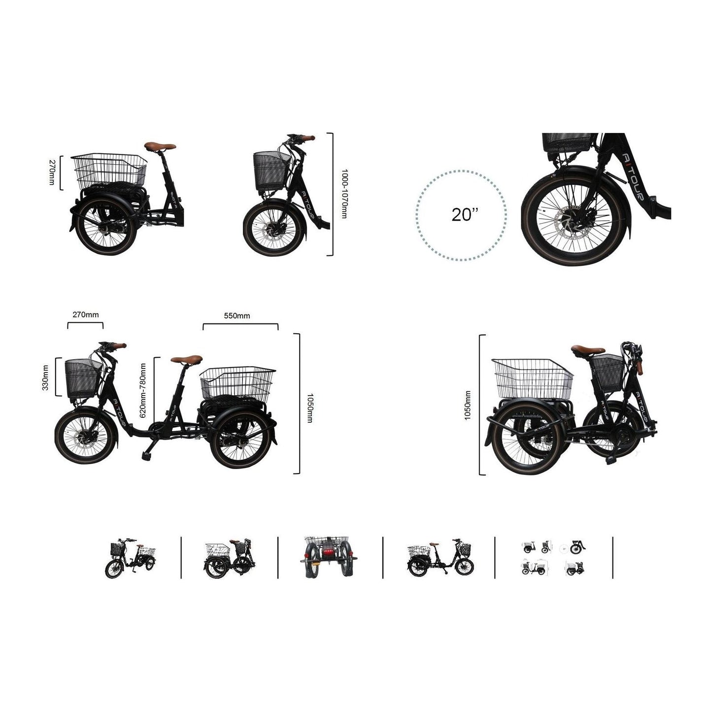 Aitour Heal Mini - Folding Electric Trike
